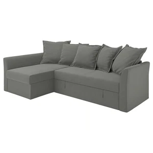 IKEA HOLMSUND 3-Sitzer Schlafbezug Borgunda grau 805.492.36 offener Karton - Bild 1 von 4