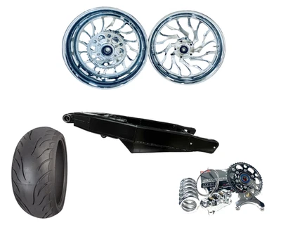 KIT NEUMÁTICO 240 FAT CROMO HELLIAN RUEDAS NEGRO STEALTH 06-11 KAWASAKI NINJA ZX-14 Foto 1 de 4