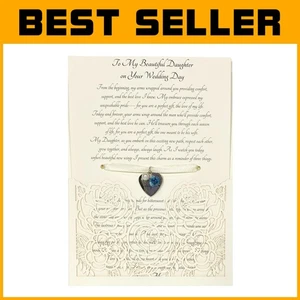 Sentimental Wedding Gift for Daughter - Something Blue Charm with Poem - Picture 1 of 6