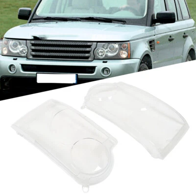 Left+Right Headlights Lens Cover For Land Rover Range Rover 2006-2009 Not Sport Foto 1 de 4