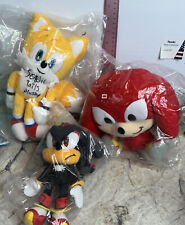 Sonic the Hedgehog lot 3 Plush Tails Knuckles Shadow SEGA Licensed Toy 3 plushy