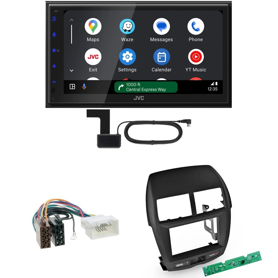 JVC KW-M695DBW Android Auto CarPlay DAB+ Einbauset für Mitsubishi ASX bis 2014 - Bild 1 von 1