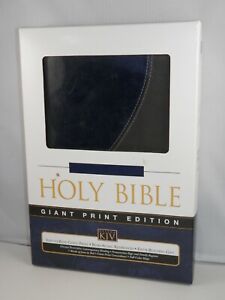 Holy Bible Nelson KJV GIANT PRINT Reference Edition Red Letter Maps Navy/Gray 