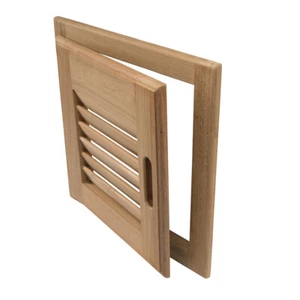 Whitecap Teak Louvered Door & Frame - Right Hand - 12" x 12" 60720 - Bild 1 von 3
