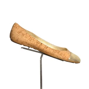 JIMMY CHOO- Cork Cap Toe Ballet Flats, Size 39.5 - Picture 1 of 5