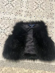 Polo Ralph Lauren baby girl size 5 Black Fur  vest new without tag - Picture 1 of 12