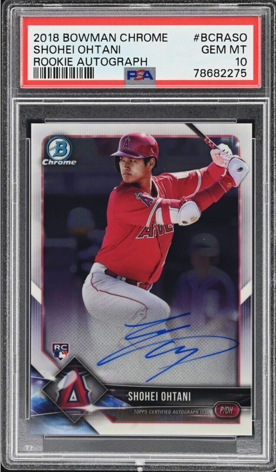 2018 Bowman #BCRASO Shohei Ohtani Chrome  Rookie Auto PSA 10