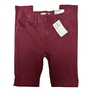 OLD NAVY Jeggings Girls Size 14 Ballerina Maroon Red  - Picture 1 of 7