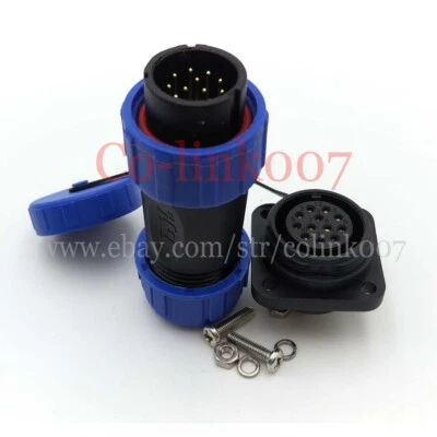 SP21, 12 pin Waterproof Circular Industrial Aviation Power Signal Connector Plug - Image 1 of 4