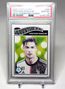 PSA 10 2020 Cristiano Ronaldo Topps Living UEFA Champions League Juventus F.C. - Picture 1 of 2