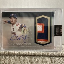 Alex Bregman 2018 Topps Dynasty Game Used Jersey Patch Autograph Gold Auto 01/10
