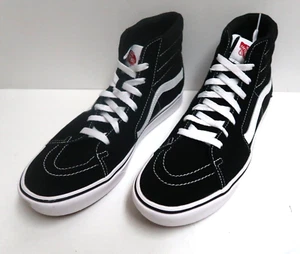 Scarpe Vans Sk8-Hi ComfyCush bianche e nere scamosciate/tela M-9,5 W-11,0 nuove senza scatola - Foto 1 di 10