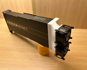 AMD Radeon Instinct MI25 MI50 MI60 Dual fan heatsink for graphics card(Fan kit) - Picture 1 of 3
