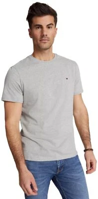 TOMMY HILFIGER Men's Flag Regular Fit Crew Neck T-Shirt, GreyHtr, XL - Image 1 of 4