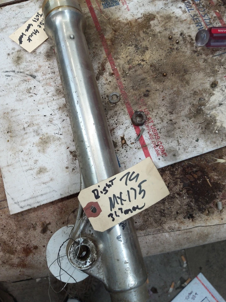 1979 Yamaha MX175F  right front fork tube   31.7mm - Image 1 of 4
