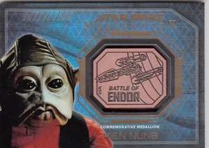 2016 Star Wars Masterwork Medallion Relics Nien Nunb Endor - Picture 1 of 1