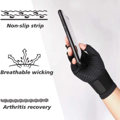 Road Mountain Bicycle Cycling Silicone GEL Half Finger Gloves Anti Skid MTB Bike - image 1 of 4