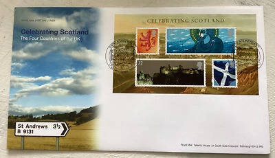 GB QEII 2006 Celebrating Scotland FDC Saint Andrews Day SHS Lovely Cat £12+ - Image 1 of 4