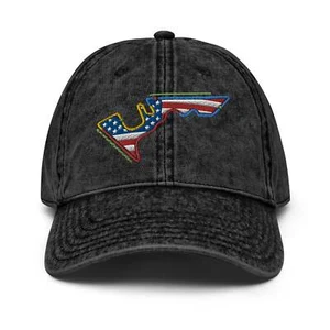 COTA Track Sectors with DRS Zones and US Flag F1 Embroidered Vintage Denim Cap - Picture 1 of 8