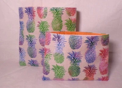 Многоразовый мешок для закусок, сумка для сэндвичей, радужный ананас, экологичные, без отходов - Изображение 1 из 4