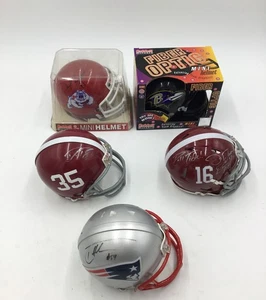 Riddell Sports Autographed Mini Helmets Patriots, Ravens, Alabama, Florida - Picture 1 of 12