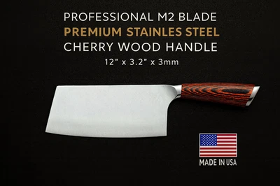 Faca de açougueiro de aço premium de alta qualidade Cleaver, NOVO, feito nos EUA - Imagem 1 de 4