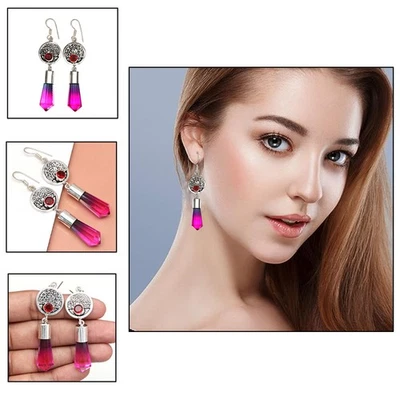 Green Tourmalinne Gemstone Mother's Day Silver Jewelry Pendant Earring Set - Image 1 of 4