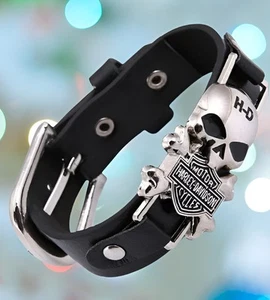 Harley Bracelet, Biker Band | Adjustable Jewellery | Motorcycle Accessories - Picture 1 of 3