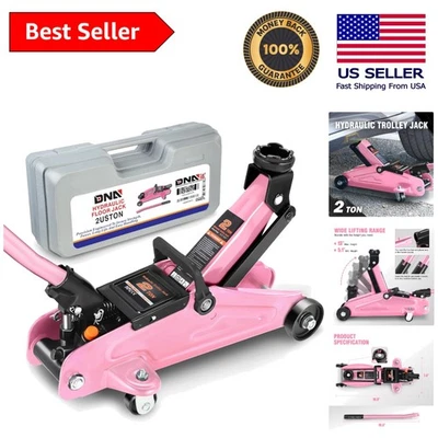 Elegant Pink Hydraulic Trolley Jack - 2 Ton Capacity with 5.1"-13" Lift Range Foto 1 de 4