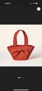 Raffia Bow Tote Bag - Kate Spade New York x Target Red - NEU - Bild 1 von 5