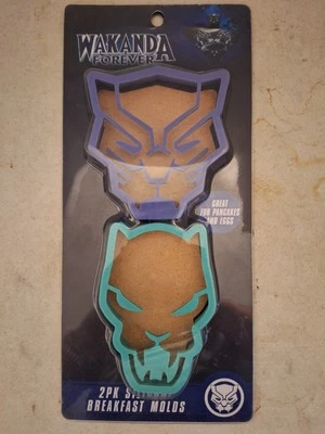 Black Panther: Wakanda Forever 2-Pack Silicone Breakfast Molds NEW - image 1 of 2