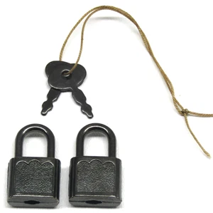 Dark Tone Mini Padlocks Set of 2 with Keys Cash Jewelry Box Luggage Diary Lock - Picture 1 of 3