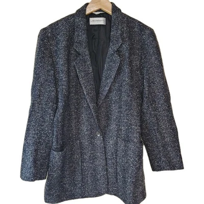 Chaqueta Blazer Vintage Colección Liz Claiborne Tweed Mezcla Lana Mujer Talla 8  Foto 1 de 4
