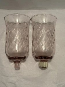 VTG Homco Pink Glass Peg Cups Sconces Wall Votive Tealight Candle Holders MCM - Picture 1 of 8