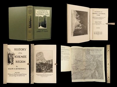 1921 SIGNED 1ed Handbook of Yosemite Hall National Park MAP Indians Geology - Image 1 of 4