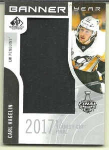 2017-18 SP Juego Usado Banner Año Stanley Cup Finals '17 #BSCCH Carl Hagelin - Imagen 1 de 1