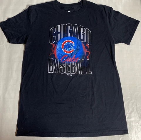 NEW Men’s Chicago Cubs LARGE T-Shirt Jersey BLACK CUBBIE BASEBALL MLB Cover
