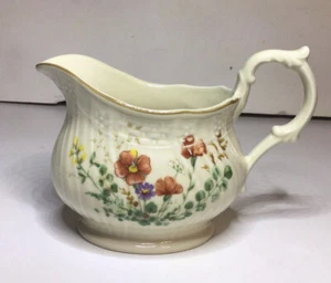 Mikasa Margaux Creamer Weave Rim Floral Japan - Picture 1 of 12
