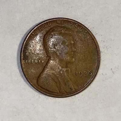1936 P Lincoln Copper Wheat Cent Penny /Lot W74 - Image 1 of 2