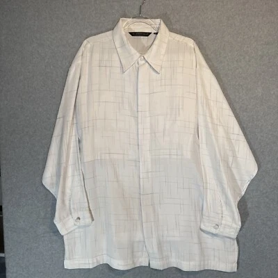 Mansenee White Abstract Men’s Shirt Sz 3XL; Pants Sz 44; Designed In Italy - Image 1 of 4