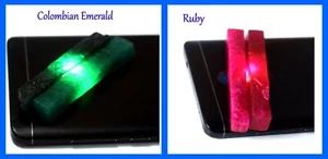 240 Kt/4 Stck. Natürlicher kolumbianischer Smaragd & Rubin Edelstein Scheibe Grob Posten SQ249 - Bild 1 von 5