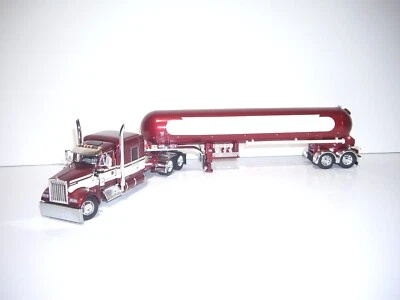DCP FIRST GEAR 1/64 RED & WHITE KENWORTH W900L 72" AEROCAB AND MISS LPG TANKER - Image 1 of 4