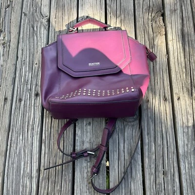 Kenneth Cole Reaction Purse Backpack Bag Purple Foto 1 de 4
