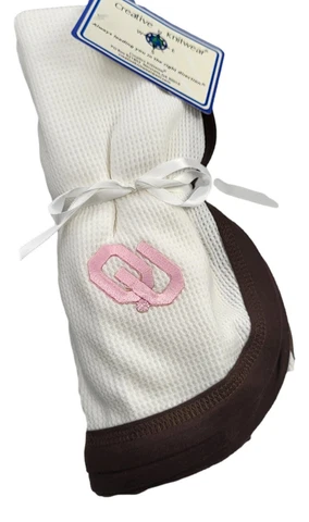 Baby Girl Blankets Oklahoma Sooners Pink NCAA Team Logo Cover