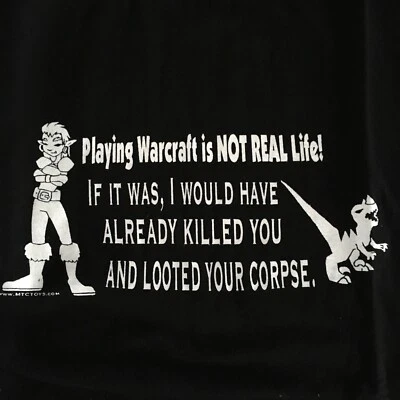 If Playing Warcraft was Real...I'd Already Killed You" Mens 2x Unisex T-shirt - Image 1 of 4