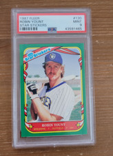 1987 Fleer Star Stickers Robin Yount #130 PSA 9 POP 10 one 10