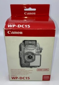Étui étanche pour appareil photo numérique Canon WP-DC15 40 M/130 pieds neuf boîte ouverte - Photo 1 sur 20