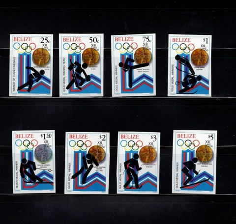 Belize 503-10 Imperf Olympics VF MNH Complete Set A1c Cover