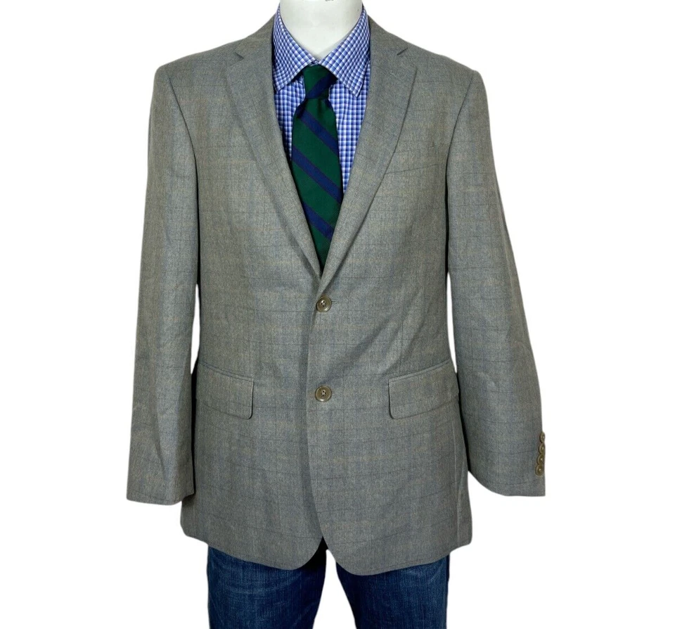 Chaqueta Abrigo Deportivo Jean Paul Germain Gris Ventana 2 Botones Para Hombre 38R Bonita. Foto 1 de 4