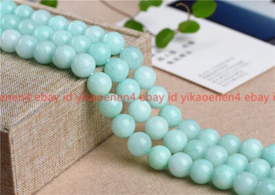 Natural 6/8/10/12mm Green Amazonite Gemstone Round Loose Beads 15" Strand - Image 1 of 4